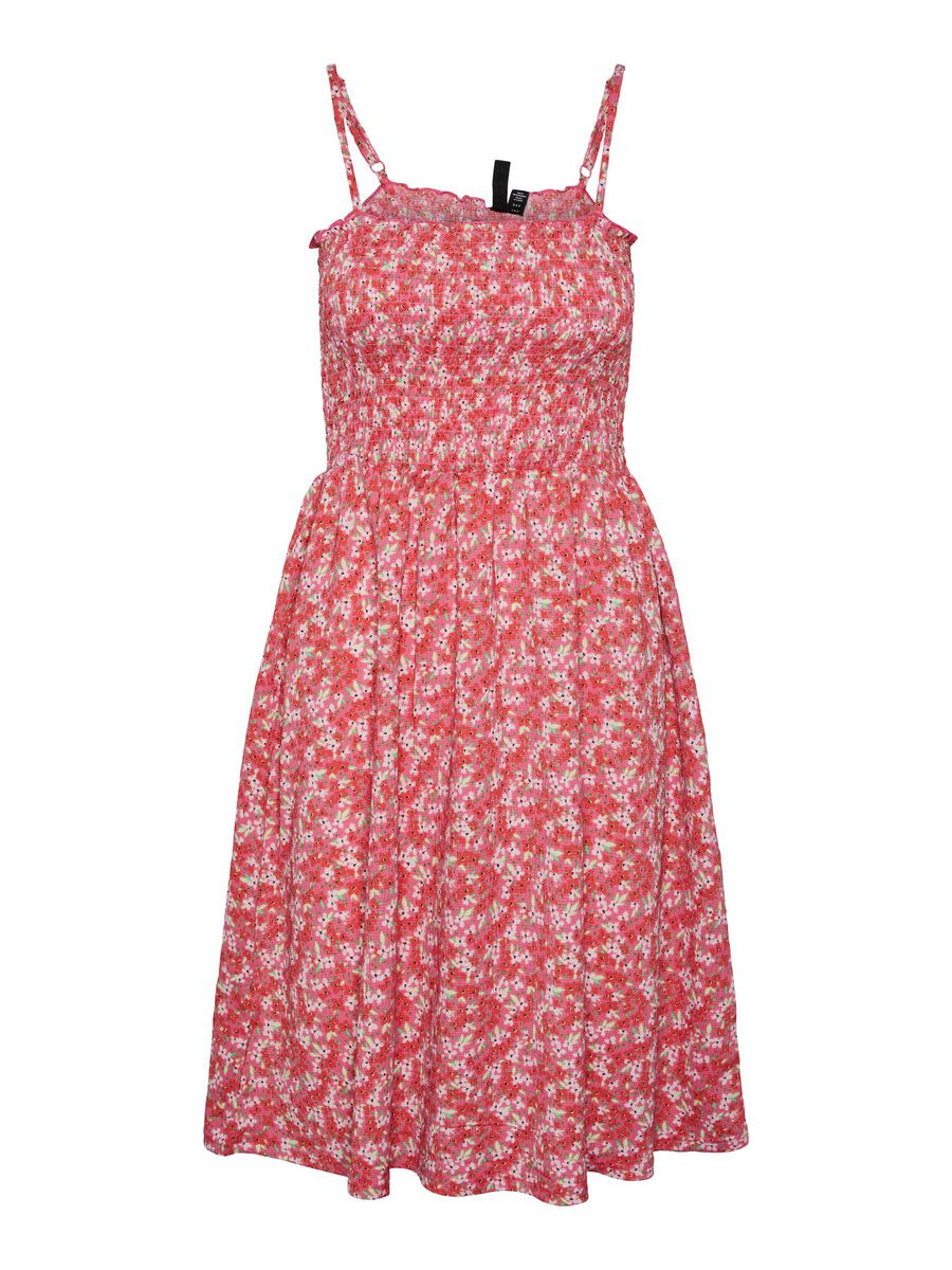 Robe PIECES Luciana | Fleurs rouges