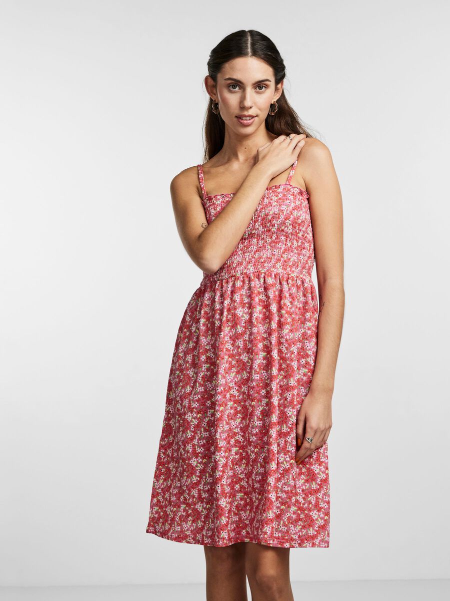 Robe PIECES Luciana | Fleurs rouges