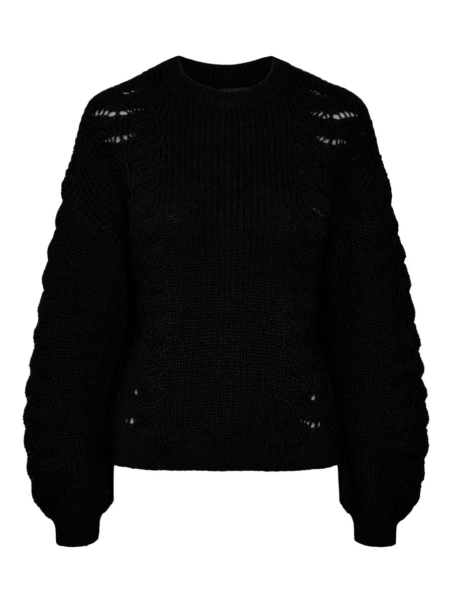 Tricot Scarlett col rond| Noir