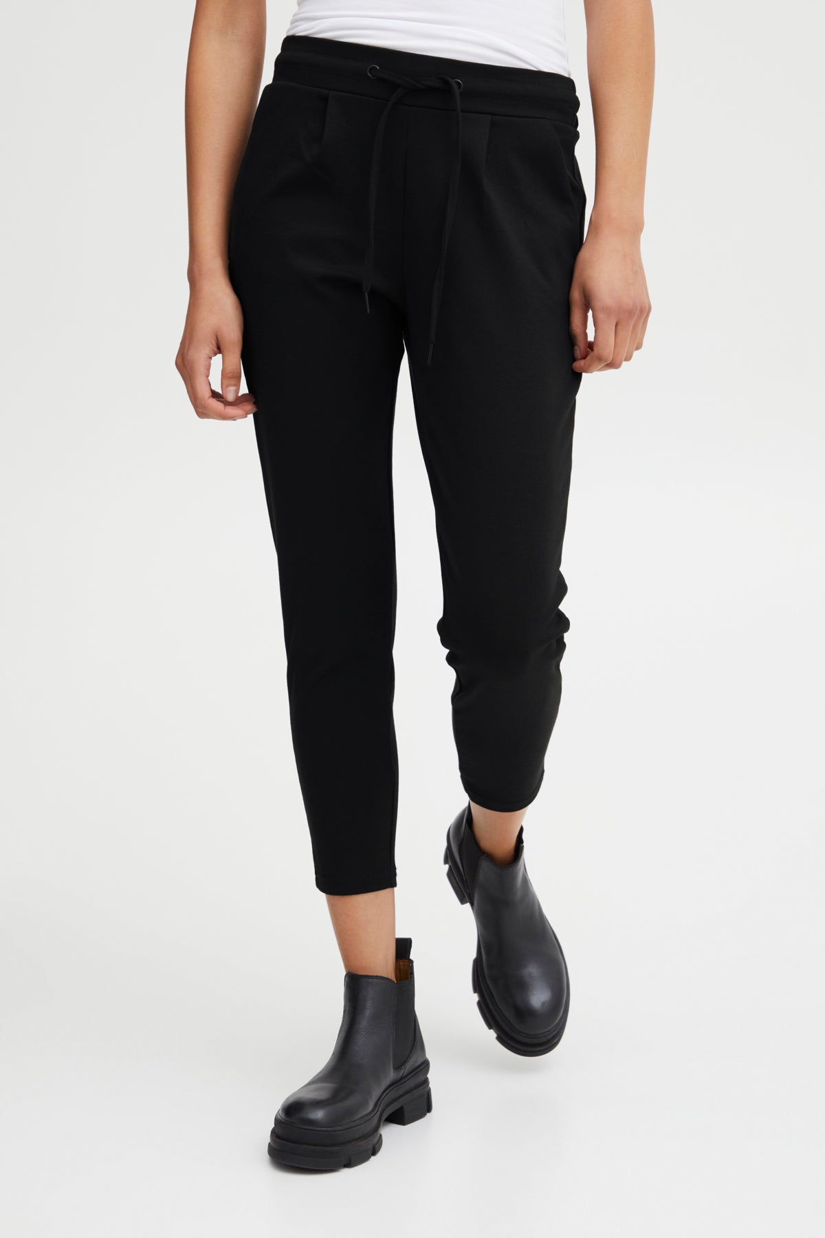 Pantalon ICHI Kate court | Noir