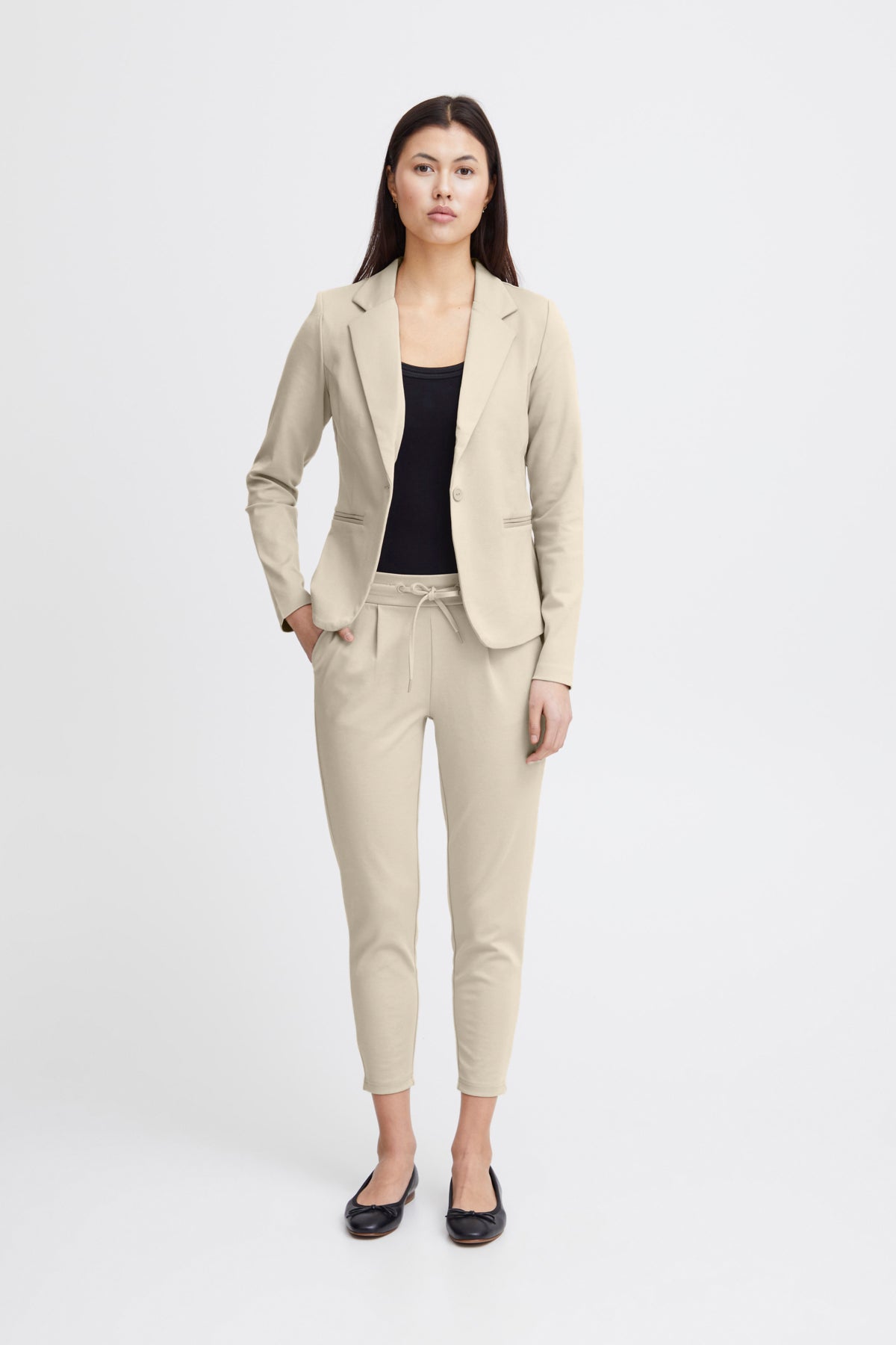 Pantalon Kate court | Beige