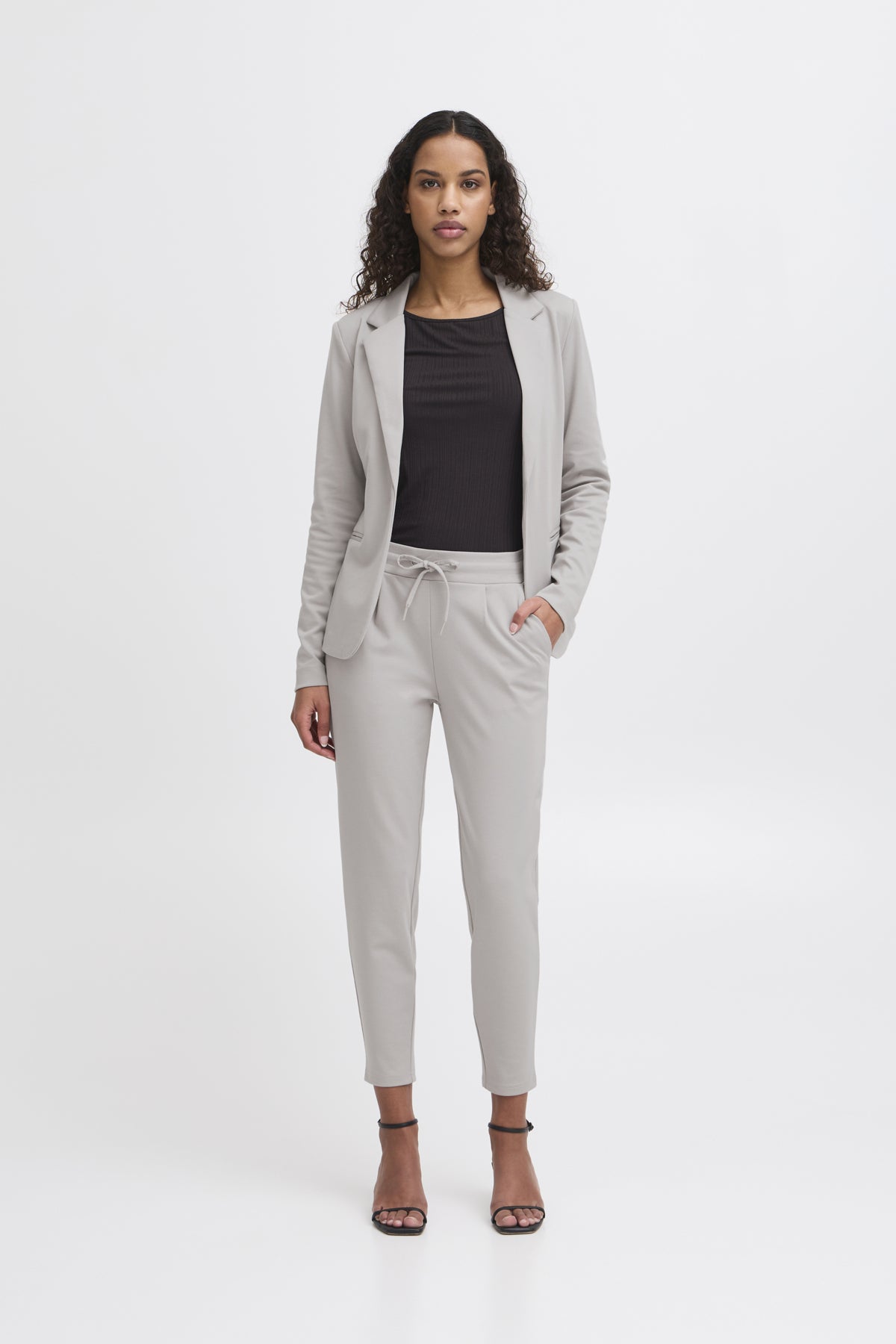 Pantalon Kate court | Gris opal
