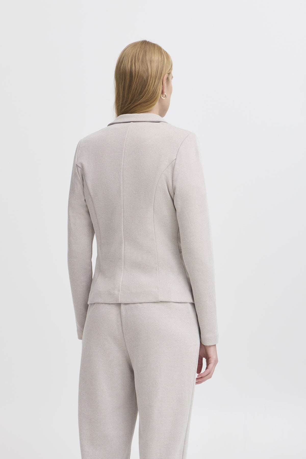 Veston ICHI Kate piqué | Taupe
