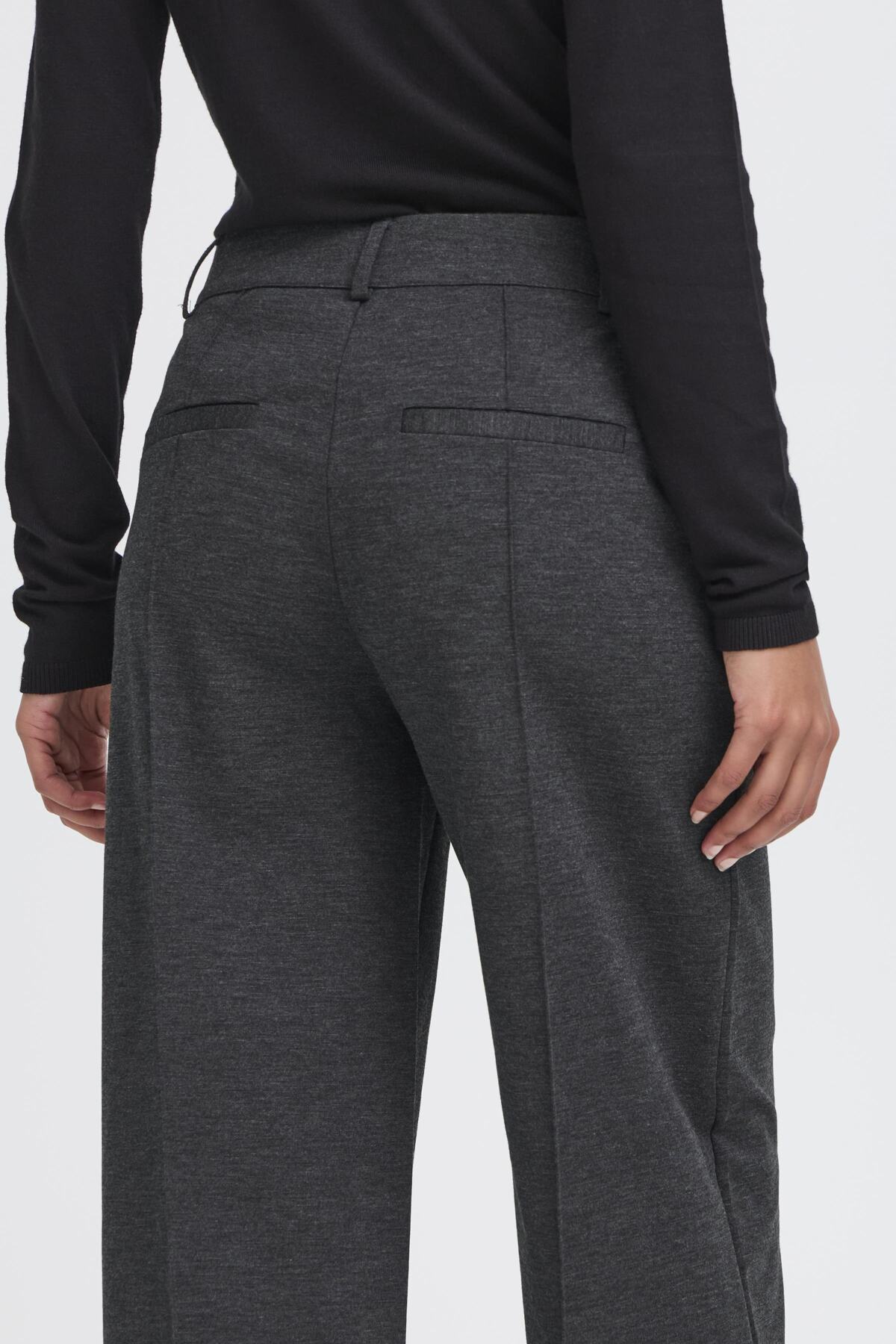 Pantalon Kate Large avec couture | Gris foncé