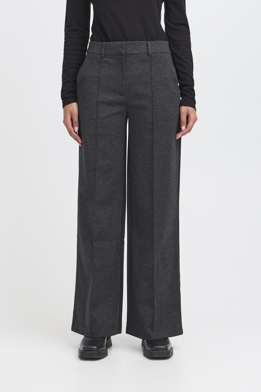 Pantalon Kate Large avec couture | Gris foncé