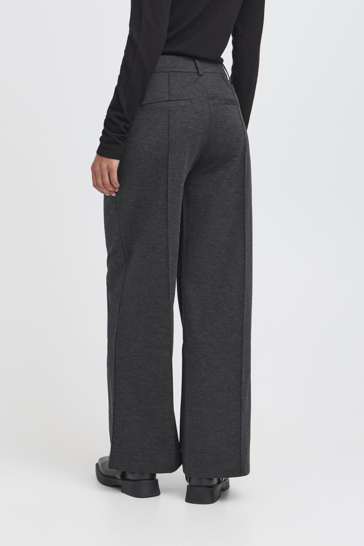 Pantalon Kate Large avec couture | Gris foncé