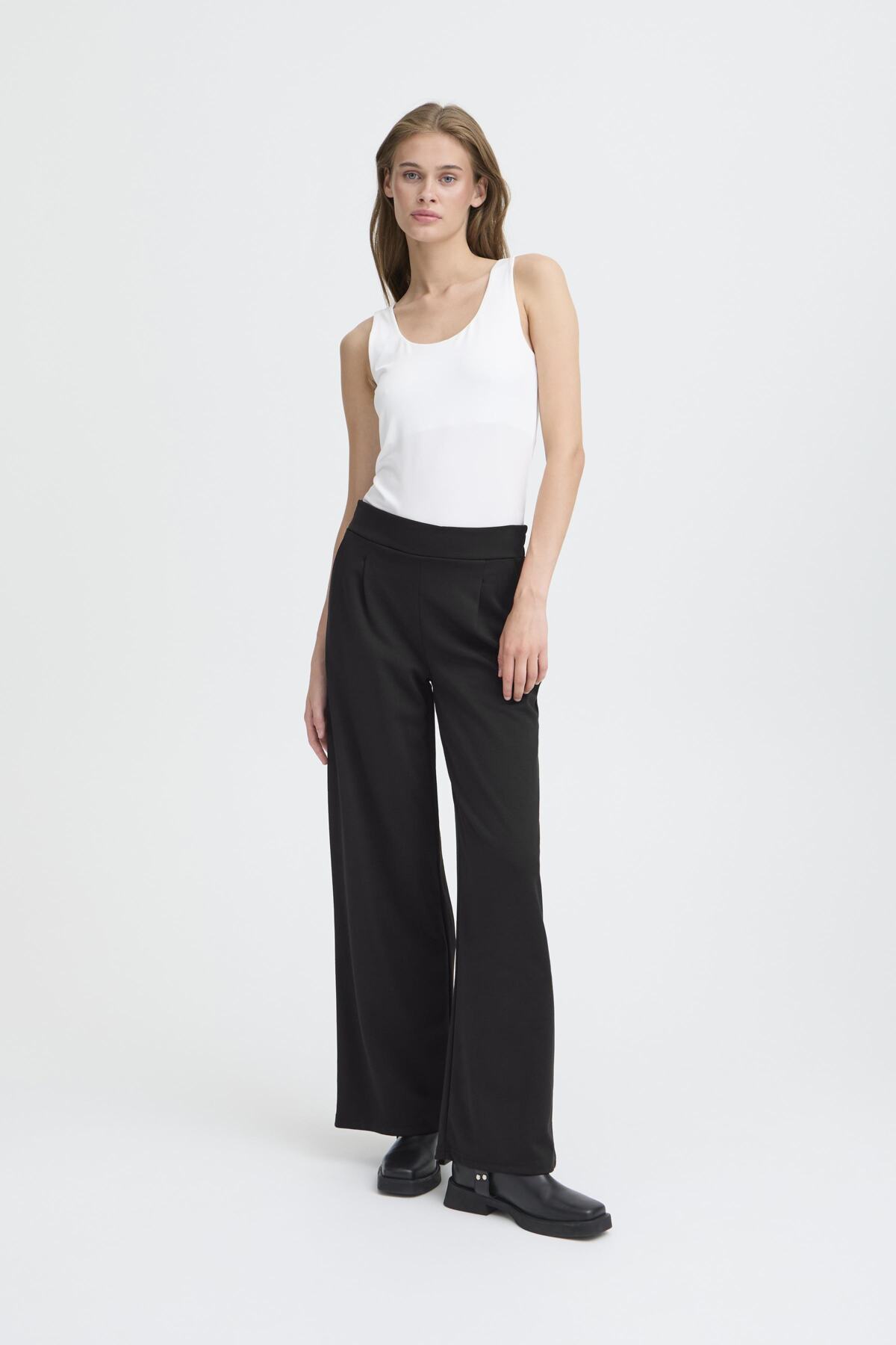 Pantalon Kate long large | Noir