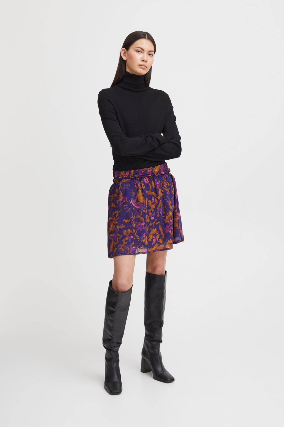 Jupe Pernilly | Mauve motif