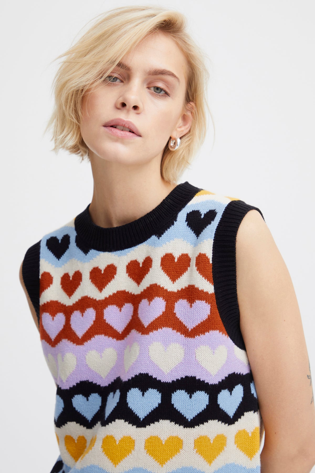 Tricot sans manches | Multicolore
