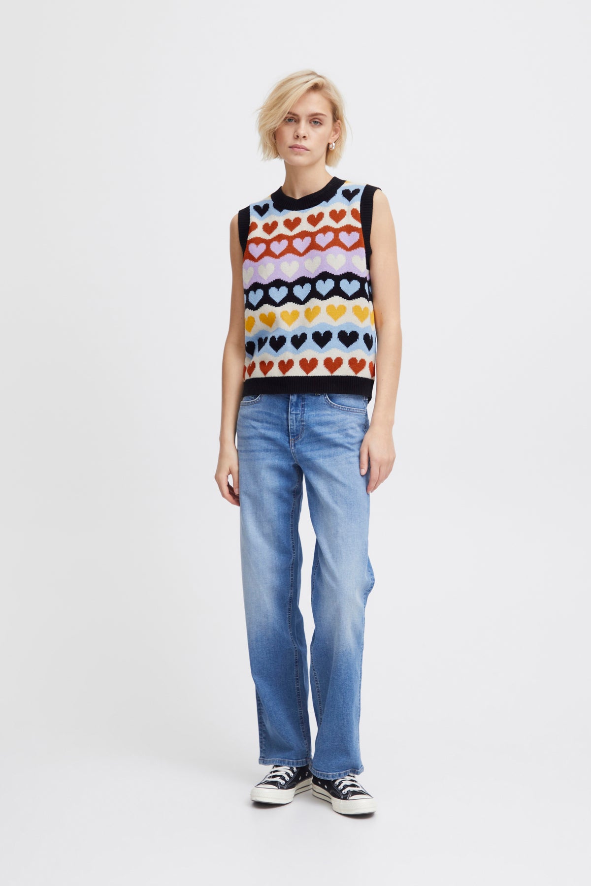 Tricot sans manches | Multicolore