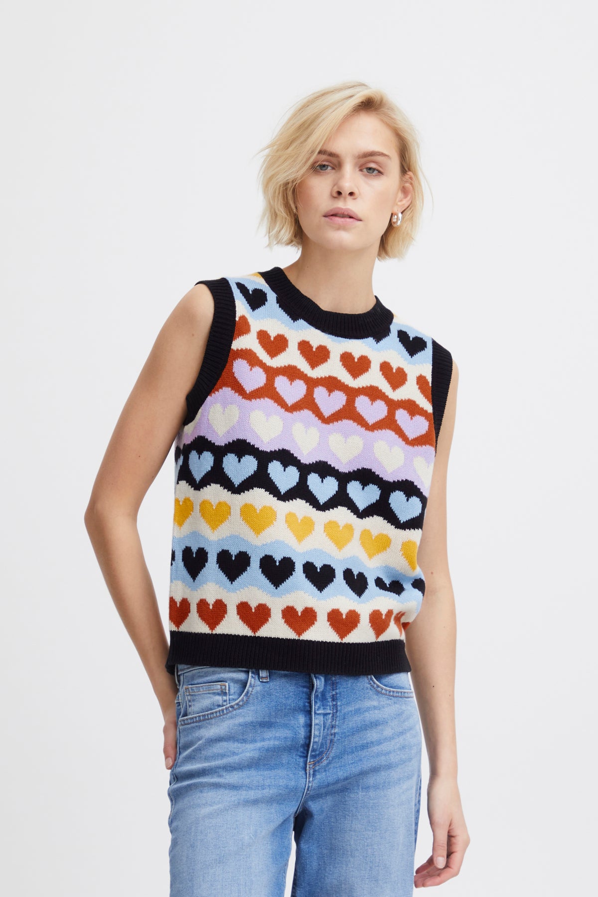 Tricot sans manches | Multicolore