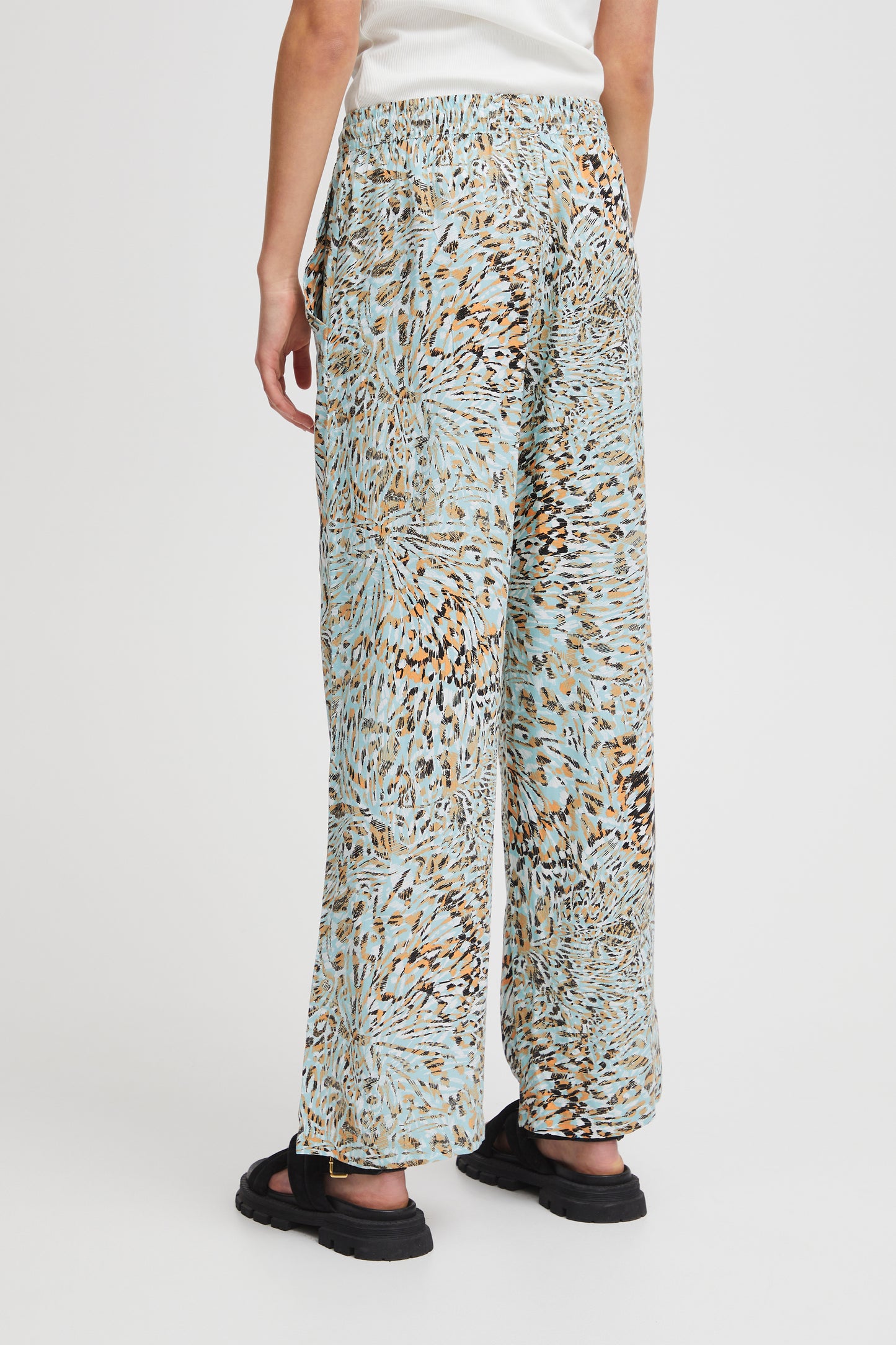 Pantalon ICHI motifs | Bleu coquille