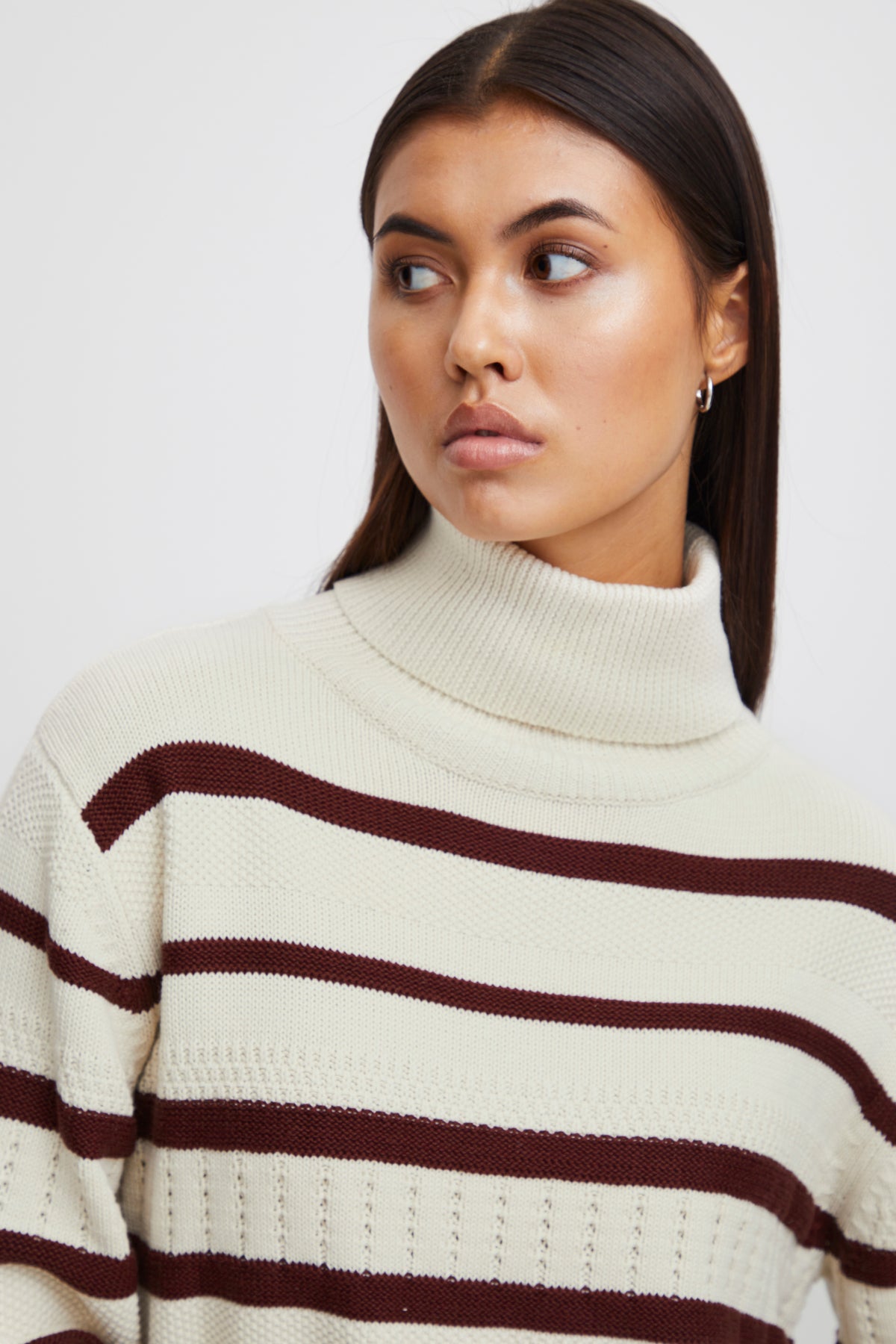 Tricot Pilar | Crème lignée