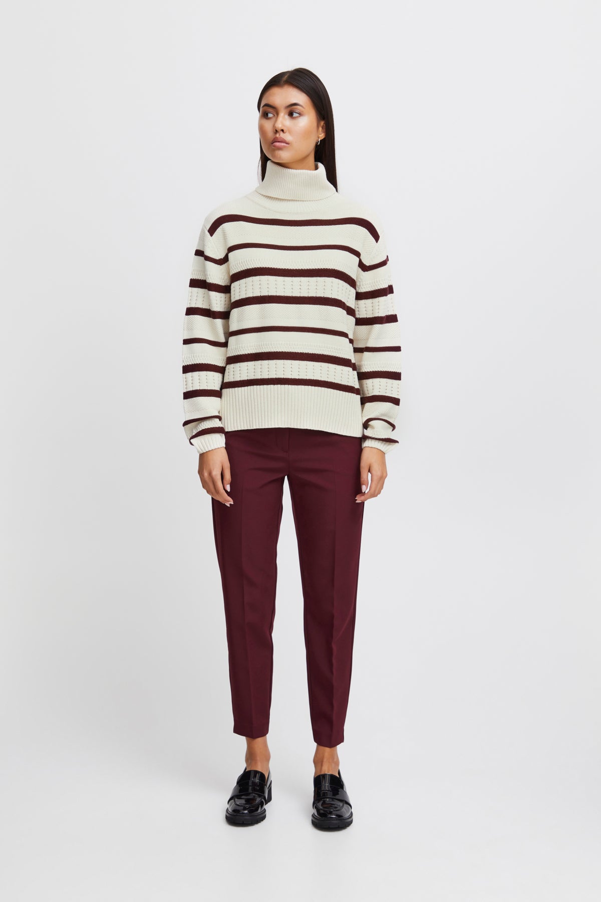 Tricot Pilar | Crème lignée