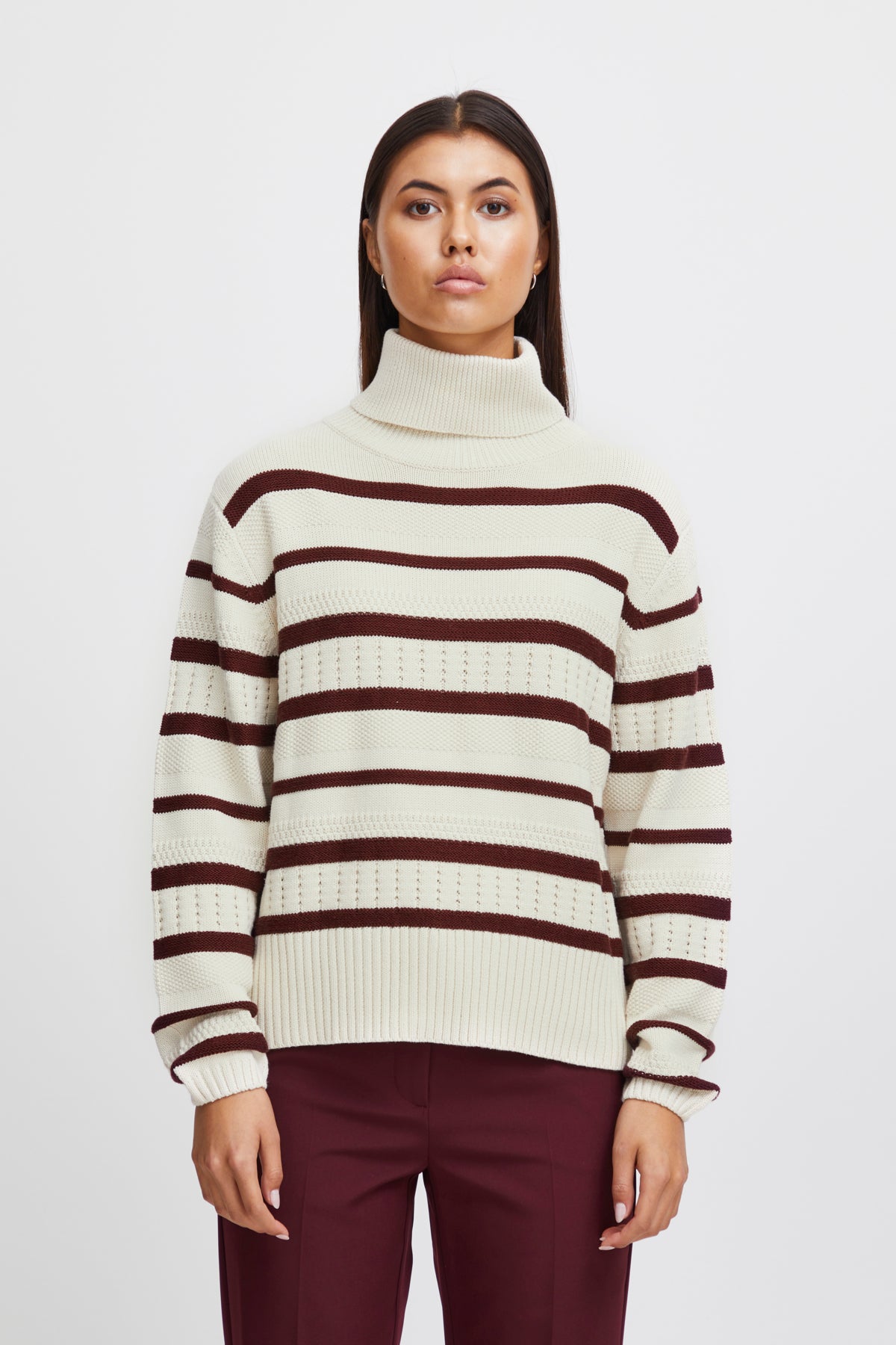 Tricot Pilar | Crème lignée