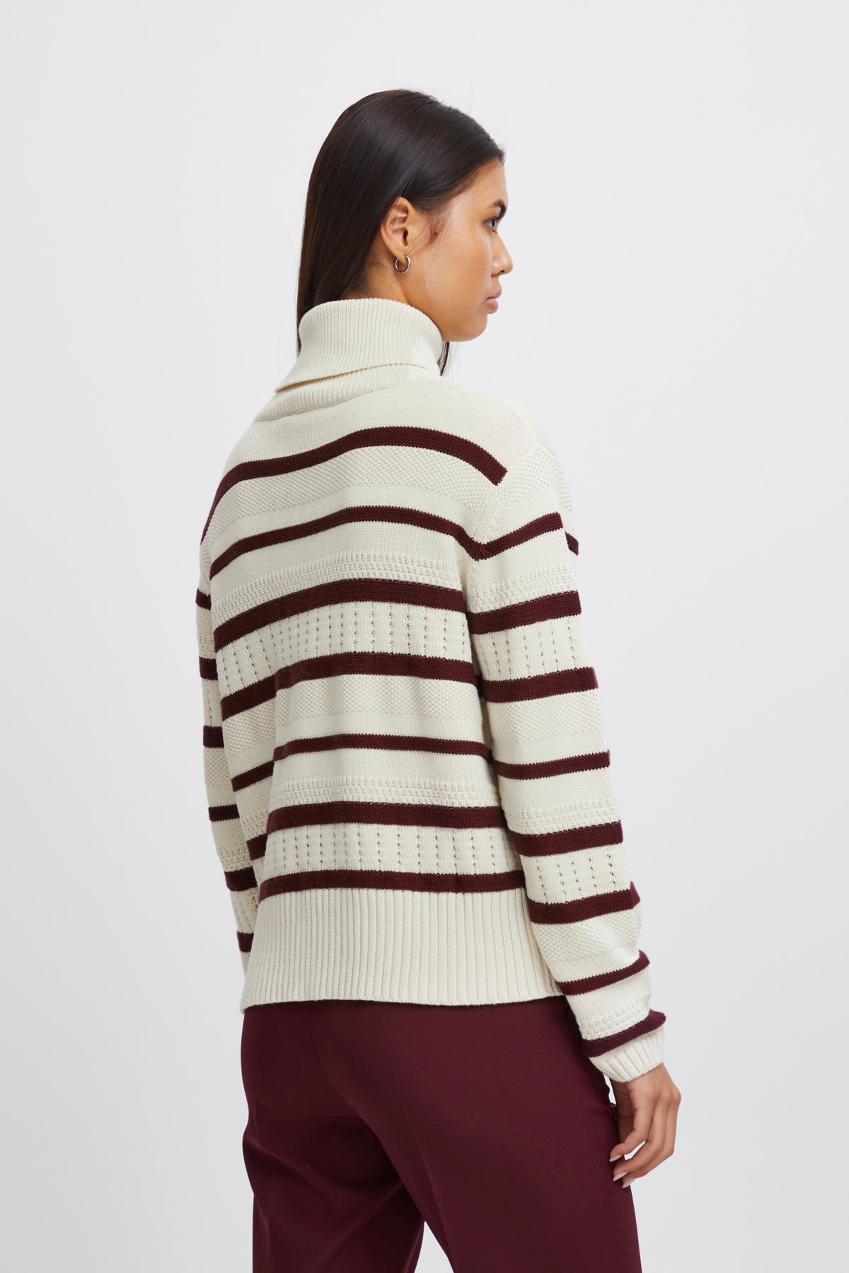 Tricot Pilar | Crème lignée