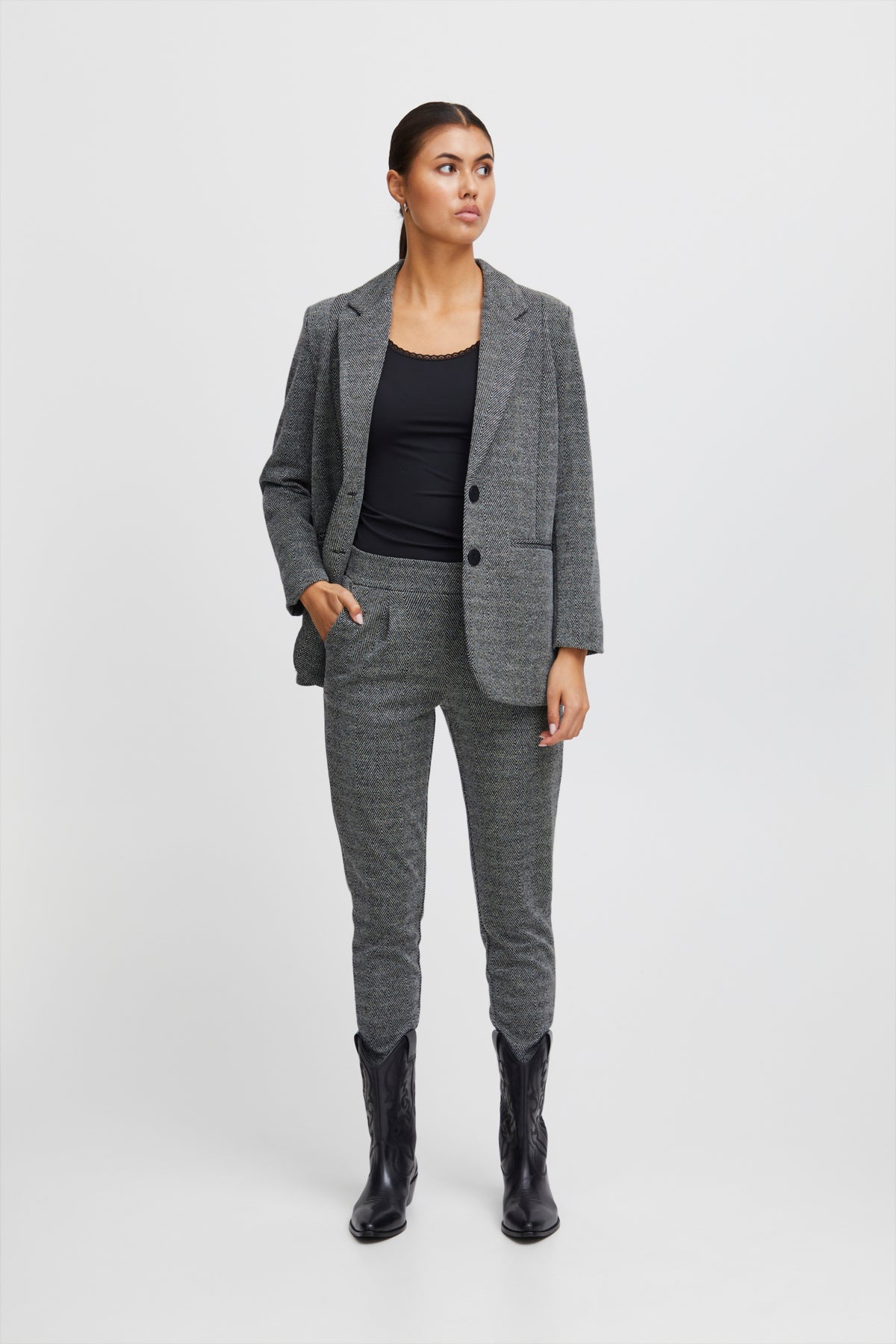 Pantalon Kate motifs | Noir