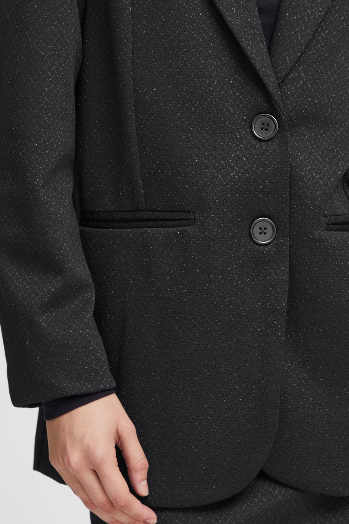 Veston Kate Oversize | Noir métallique