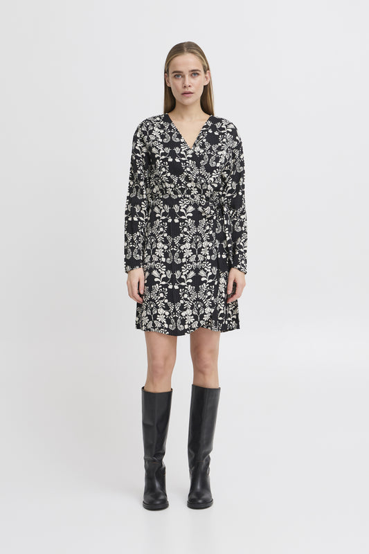Robe Gocina | Fleurs noirs