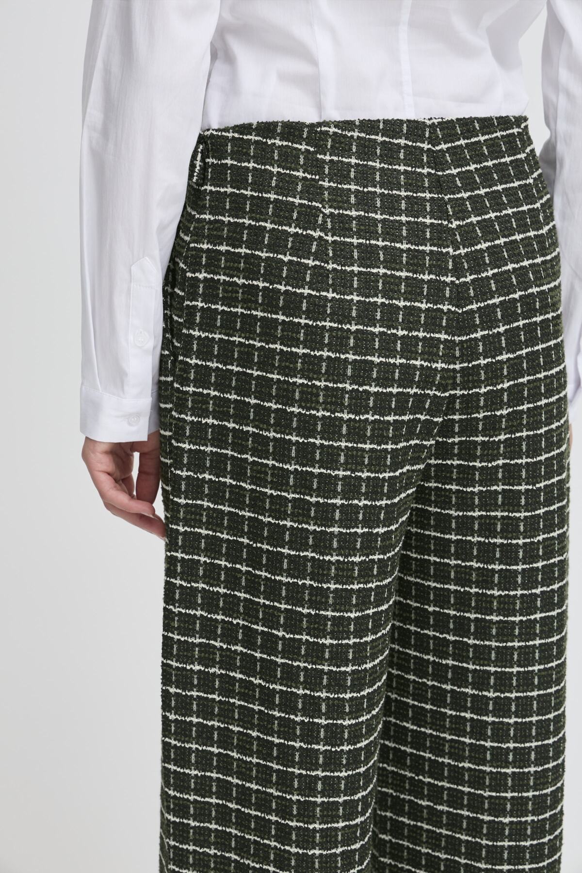 Pantalon Kate carreaux | Vert