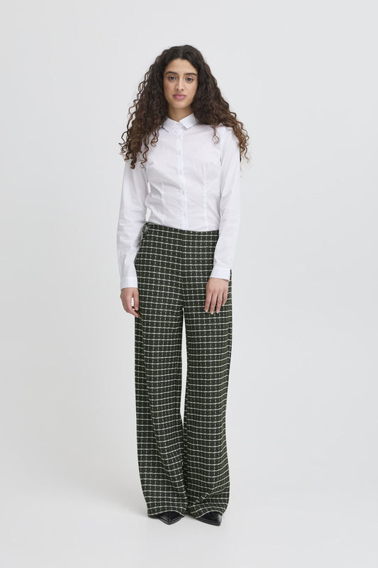 Pantalon Kate carreaux | Vert