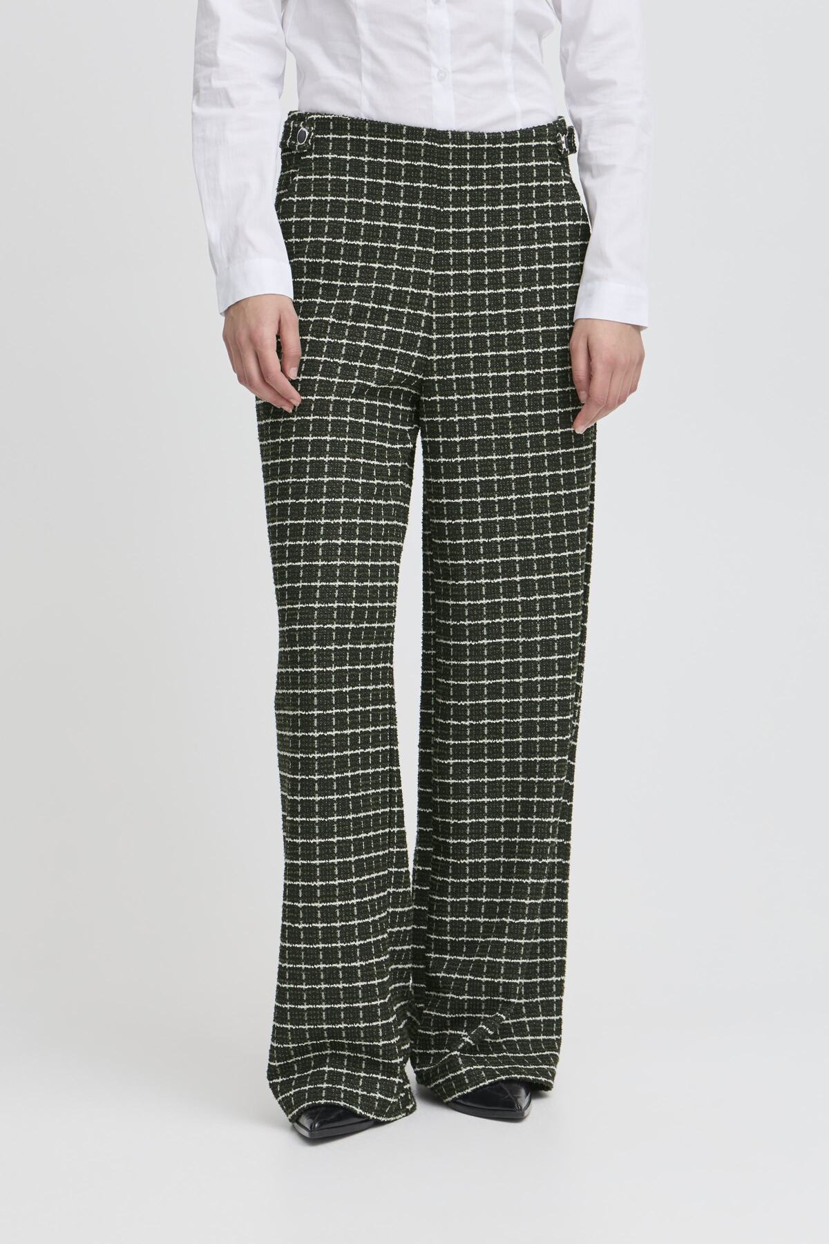 Pantalon Kate carreaux | Vert