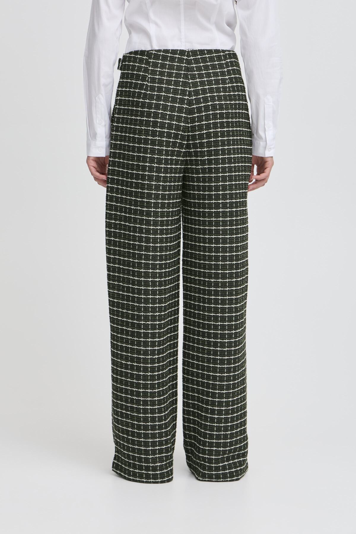 Pantalon Kate carreaux | Vert
