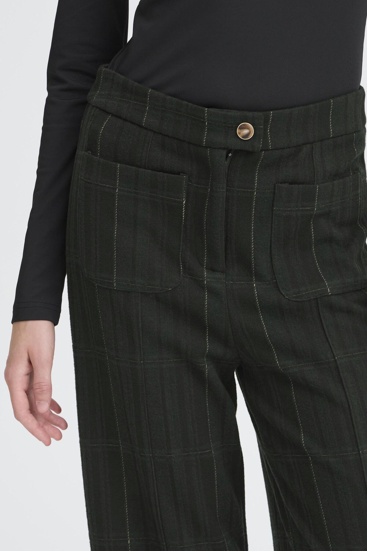 Pantalon Kate Woolley | Noir avec carreaux