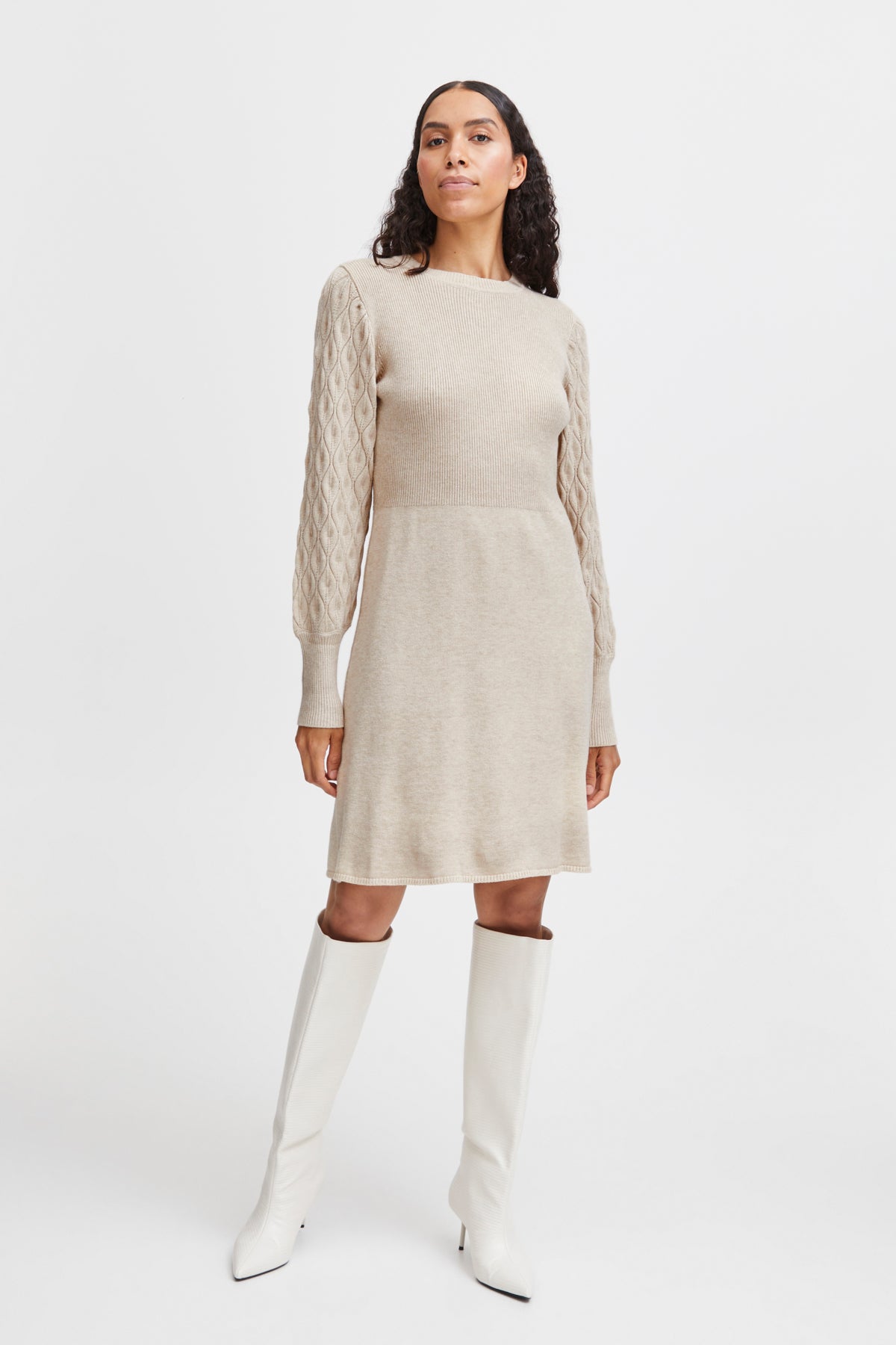 Robe Nonina | Beige pâle
