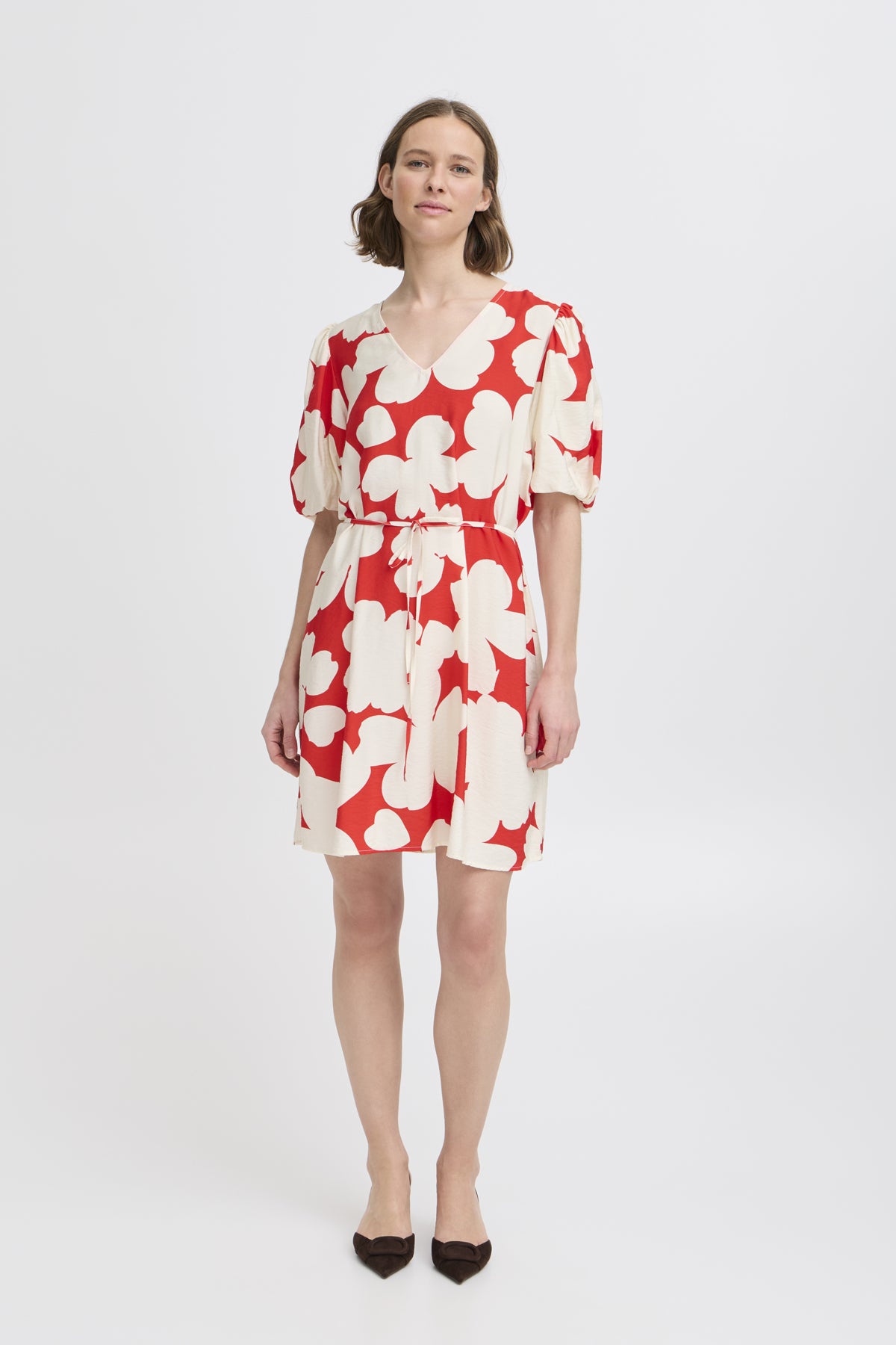 Robe Bine | Motif Rouge coquelicot