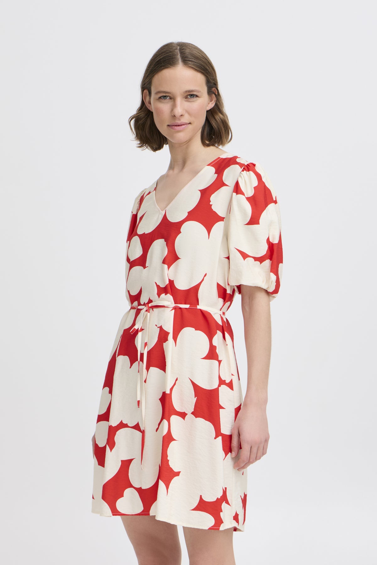 Robe Bine | Motif Rouge coquelicot