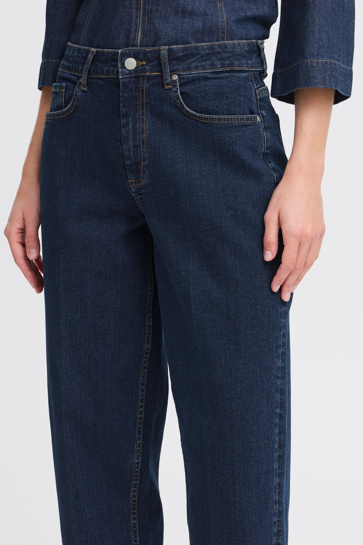 Jeans barrel Komma | Bleu foncé