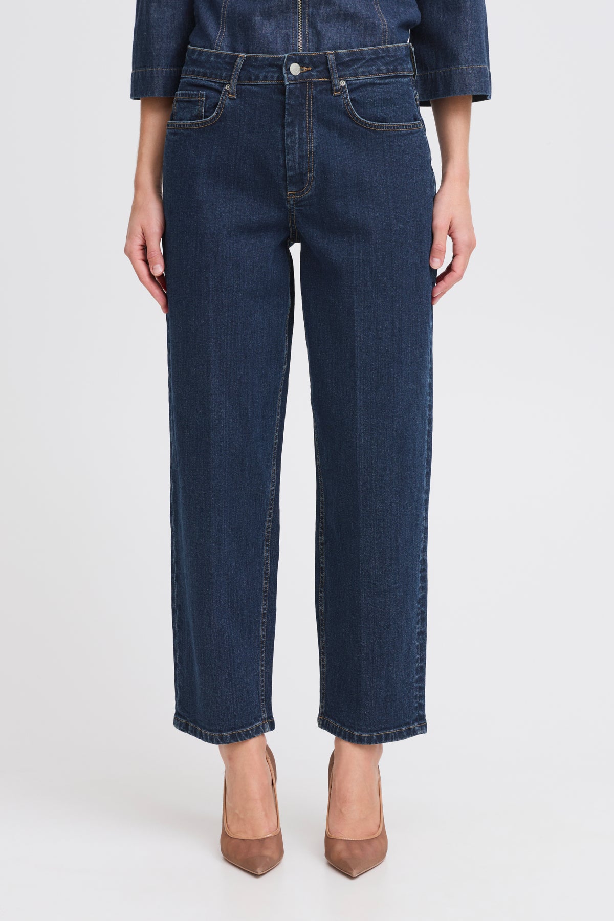 Jeans barrel Komma | Bleu foncé