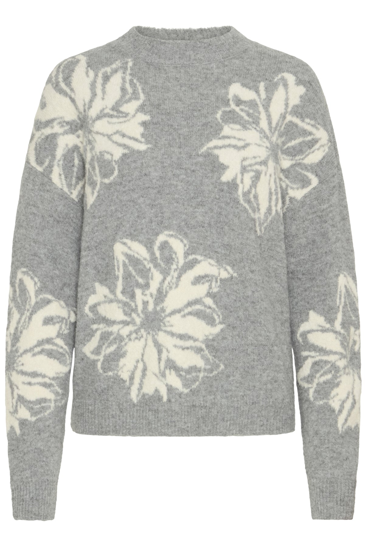 Tricot Omea | Floral gris