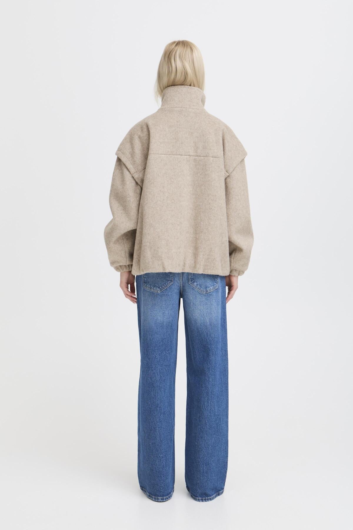 Manteau Becila | Mélange beige