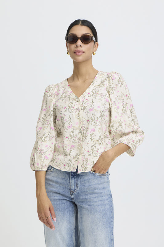 Blouse Issisa - B.Young | Blanc crème