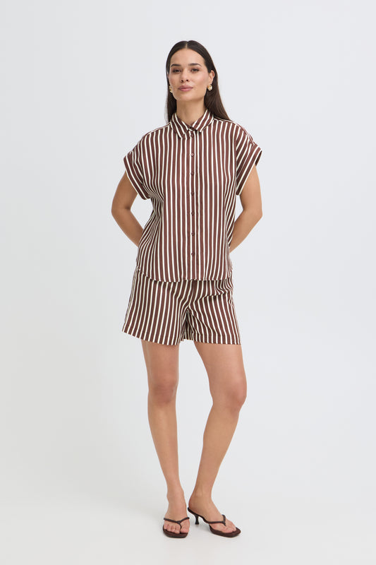 Short Evino - B.Young | Brun chocolat