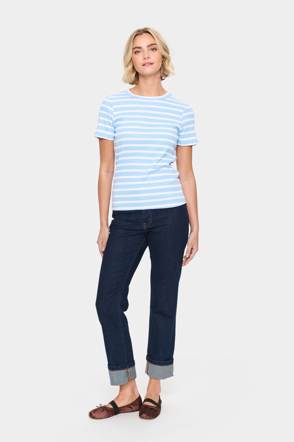 T-Shirt Aster| Bleu ligné