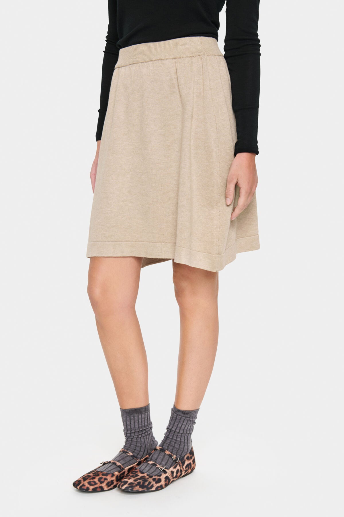 Jupe Mila | Mélange taupe