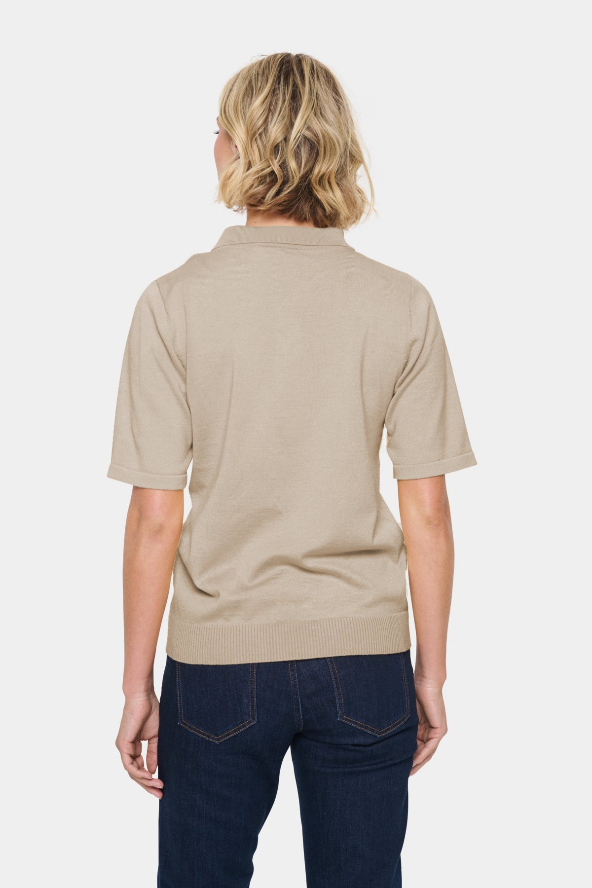 Chandail polo Mila | Mélange taupe