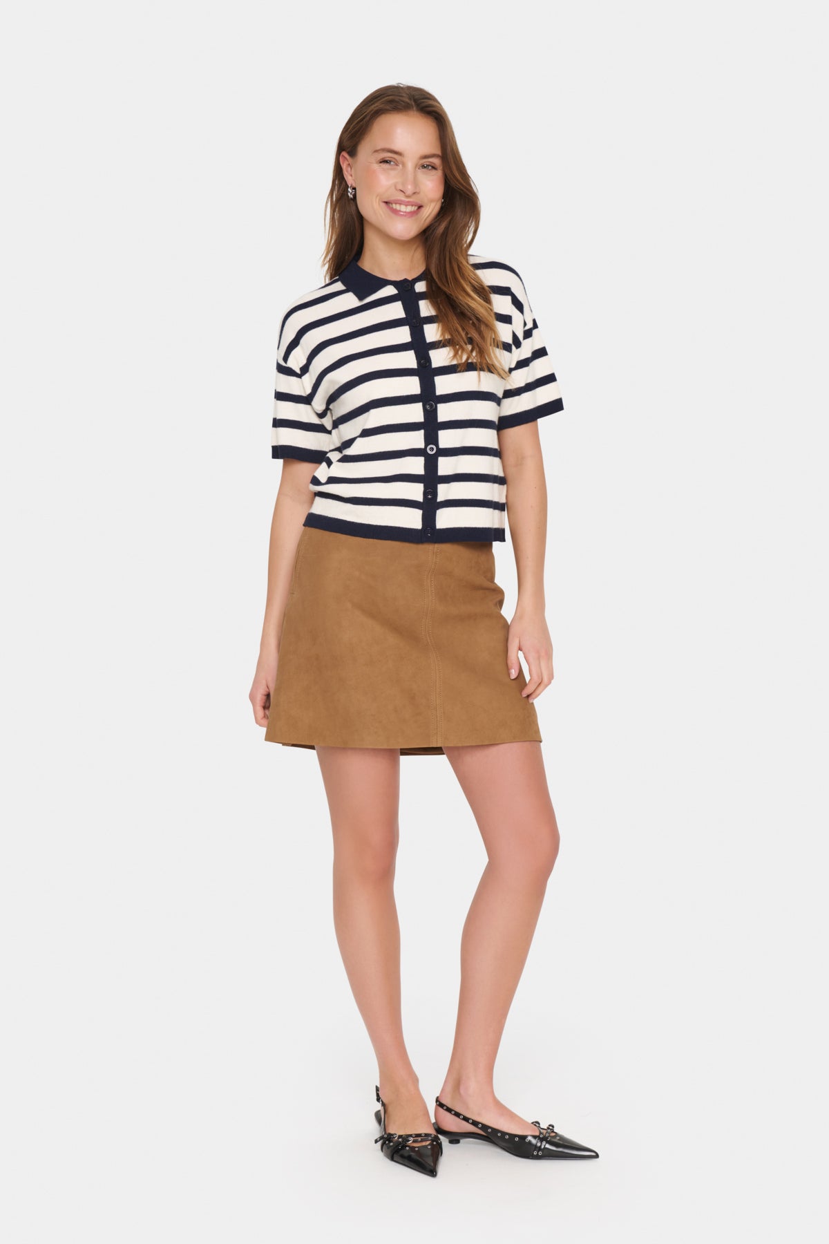 Polo cardigan Likam | Marine