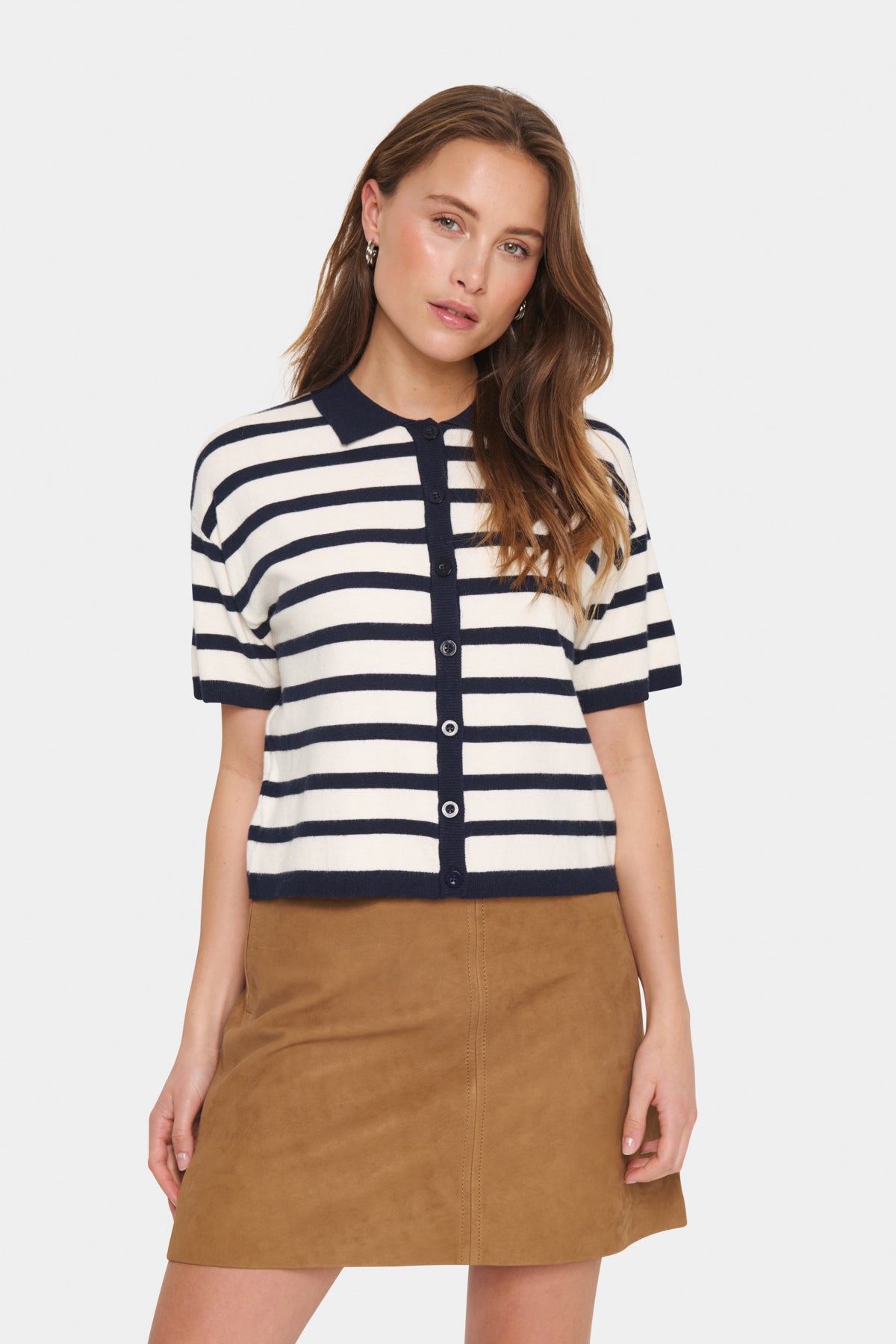 Polo cardigan Likam | Marine