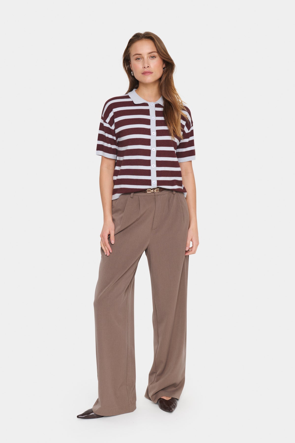 Polo cardigan Likam | Chocolat
