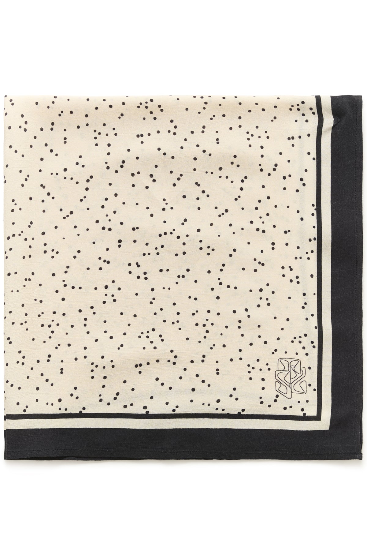 Foulard Priscilla - Saint Tropez | Noir et crème