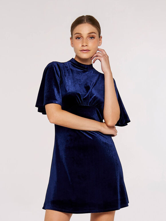 Robe velours | Marine