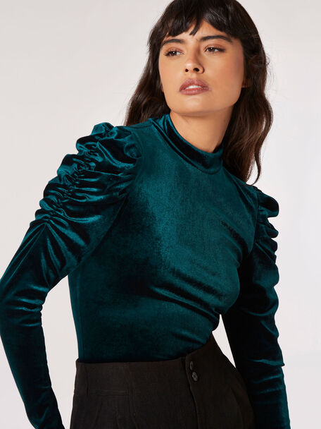Chandail velours | Vert pin