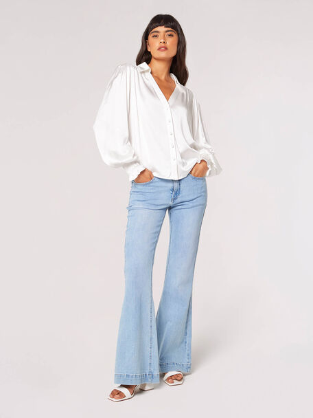 Blouse manches ballons | Blanche