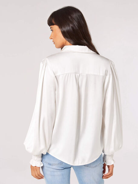 Blouse manches ballons | Blanche