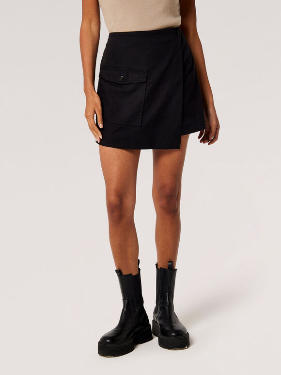 Jupe-Short cargo | Noir