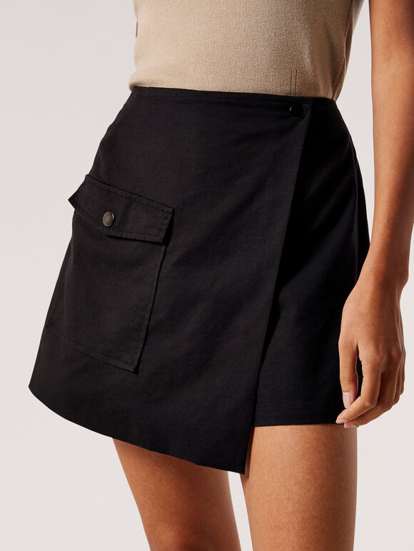 Jupe-Short cargo | Noir